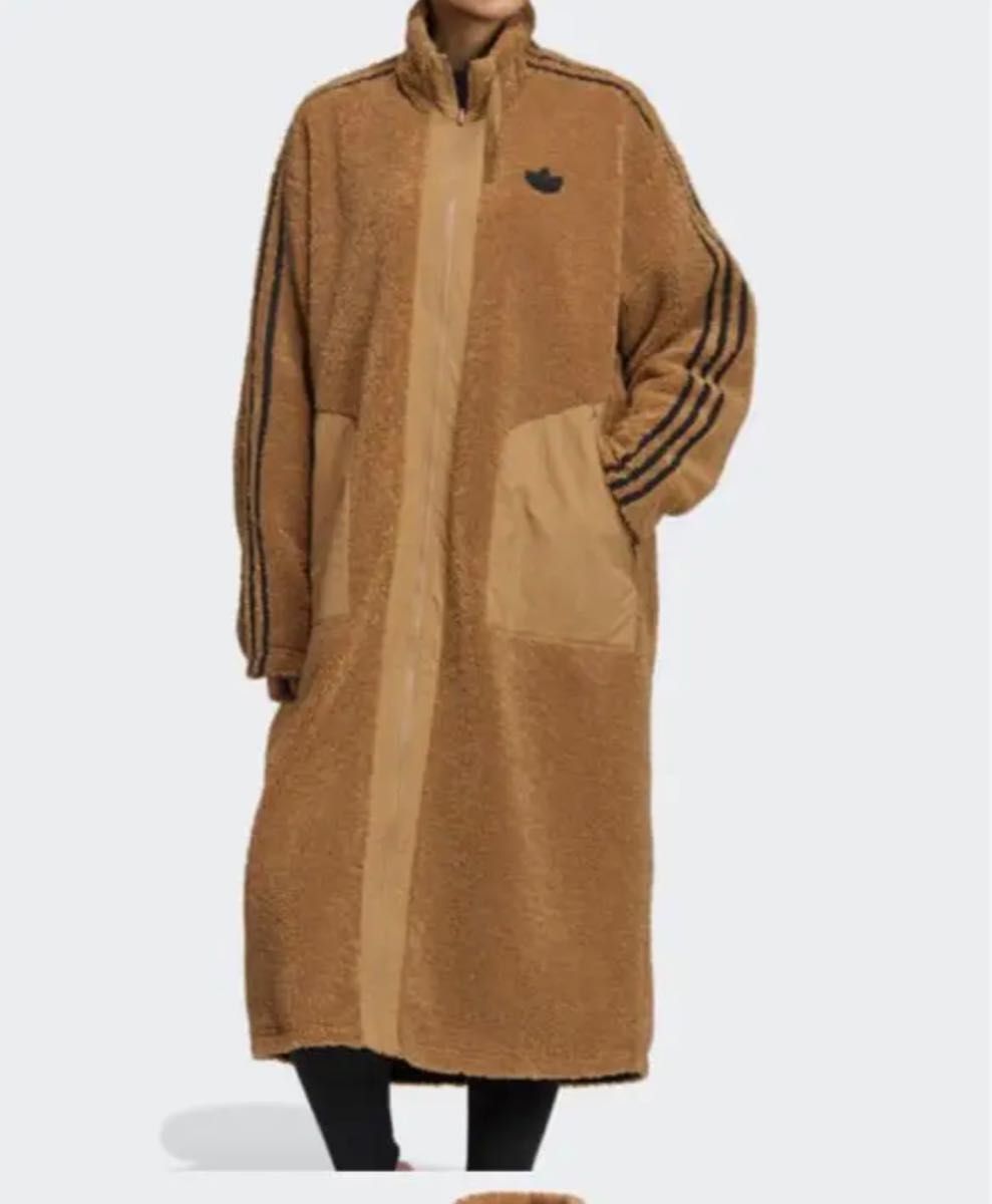 通販 ロングシェルパジャケット 【JUNOAH】パイピングボアロングコート