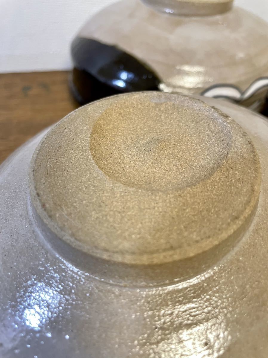 〇織部焼/台皿/骨董品/美術品/工芸品/陶芸/在銘/共箱/食器/陶磁/陶器