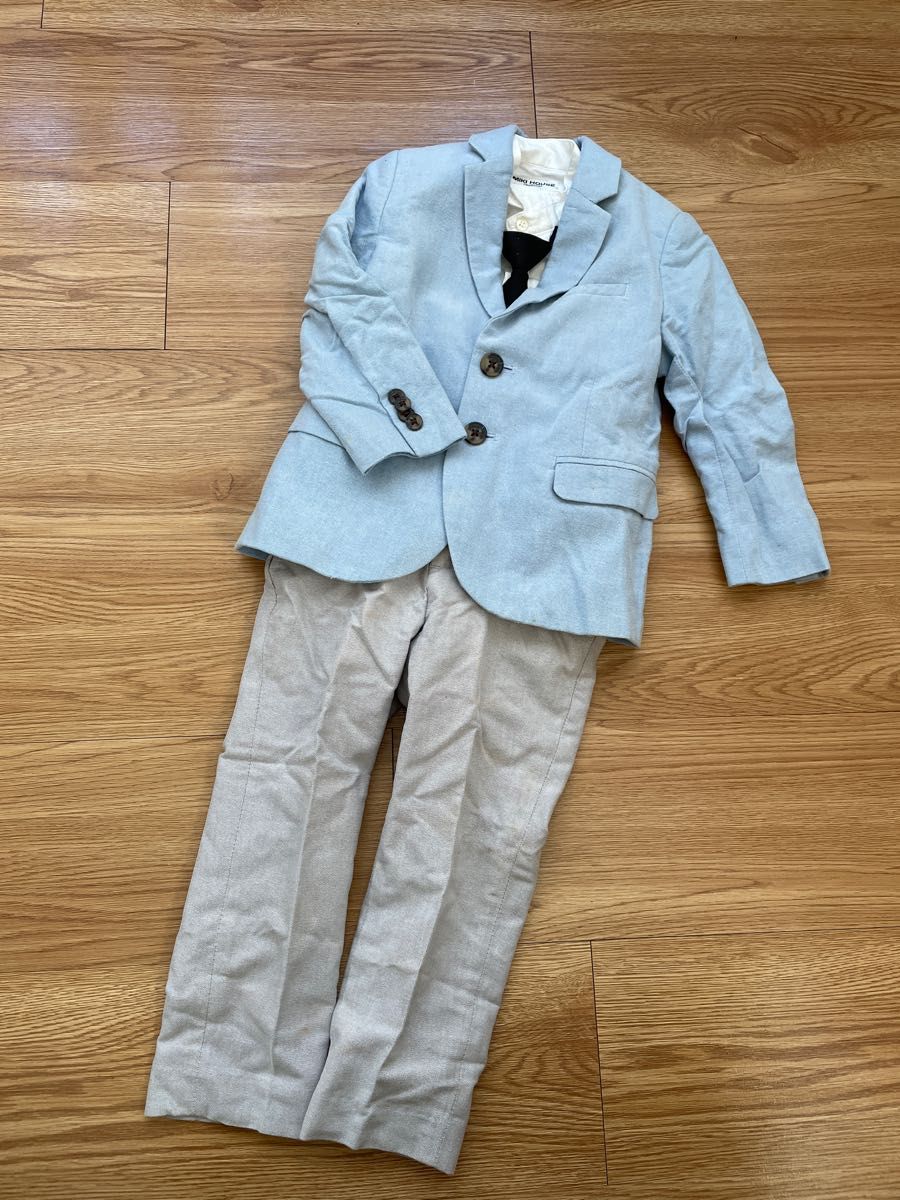 男の子　キッズ　スーツ　ジレ　ブルー　フォーマル 入学式 卒園式 男児 フォーマルスーツ