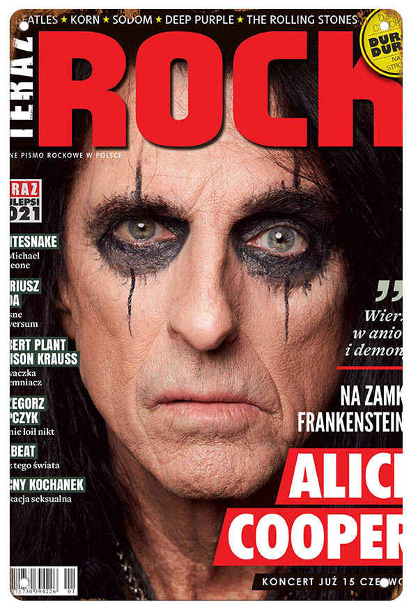 ブリキ看板【Alice Cooper/アリス・クーパー】ロックバンド/音楽/ポスター/マガジン風/雑誌/インテリア/サビ風-5_画像1