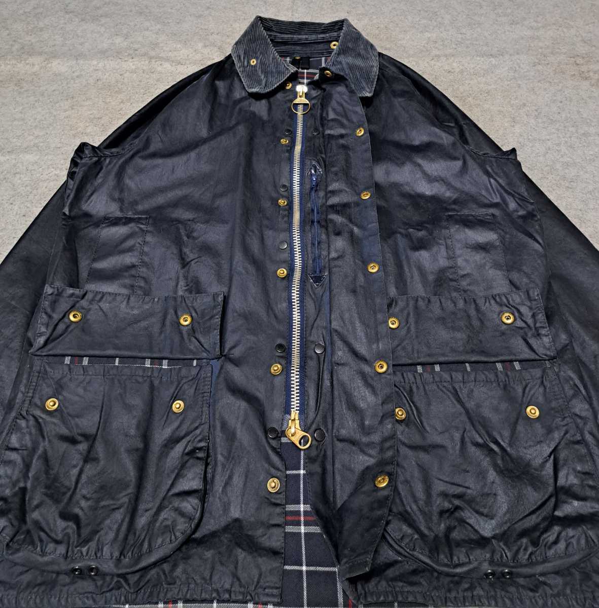 90s 美品 40 ネイビー バブアー ビューフォート barbour beaufort