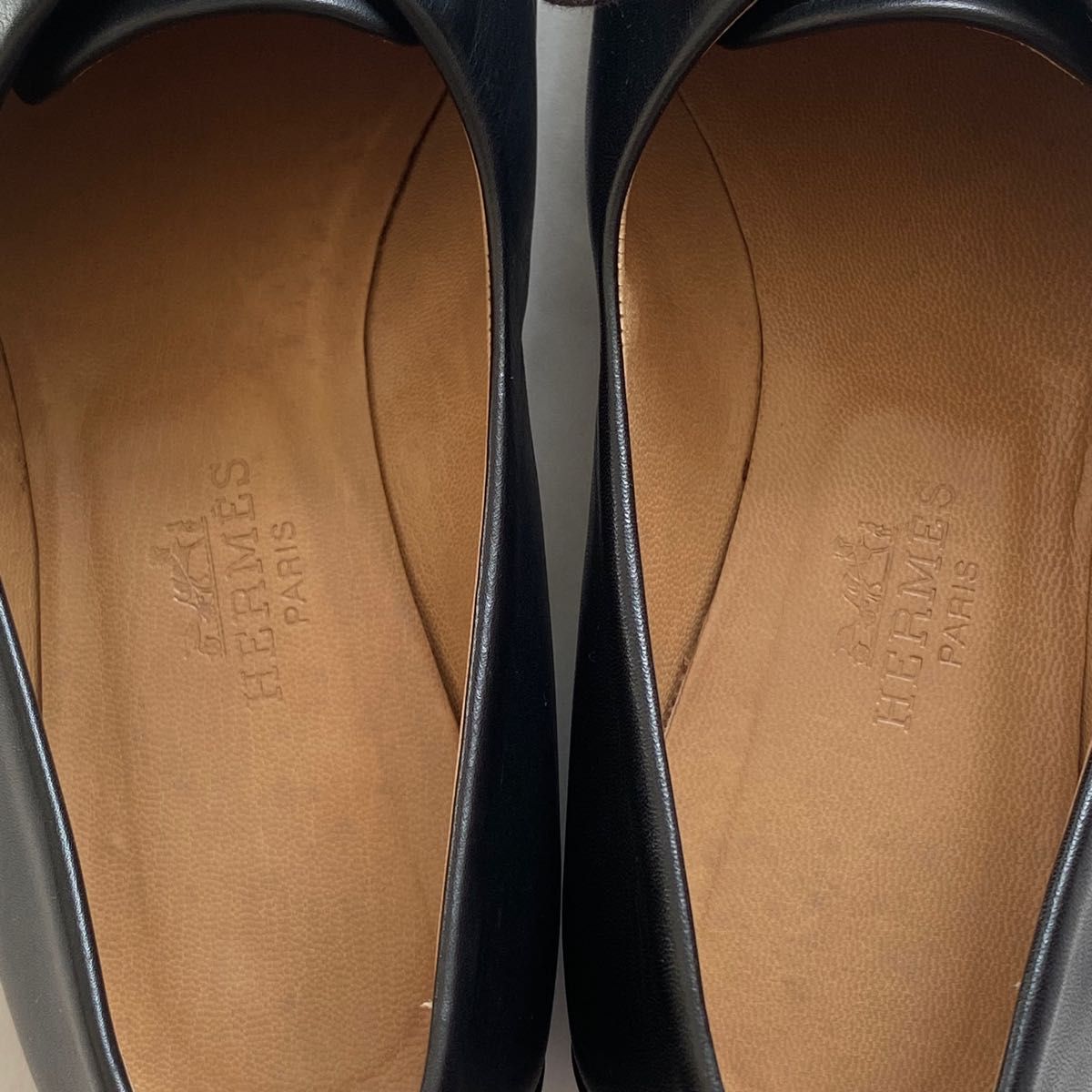 HERMES エルメス レースアップ ローファーリアルレザー 革靴 37 本革 23.5
