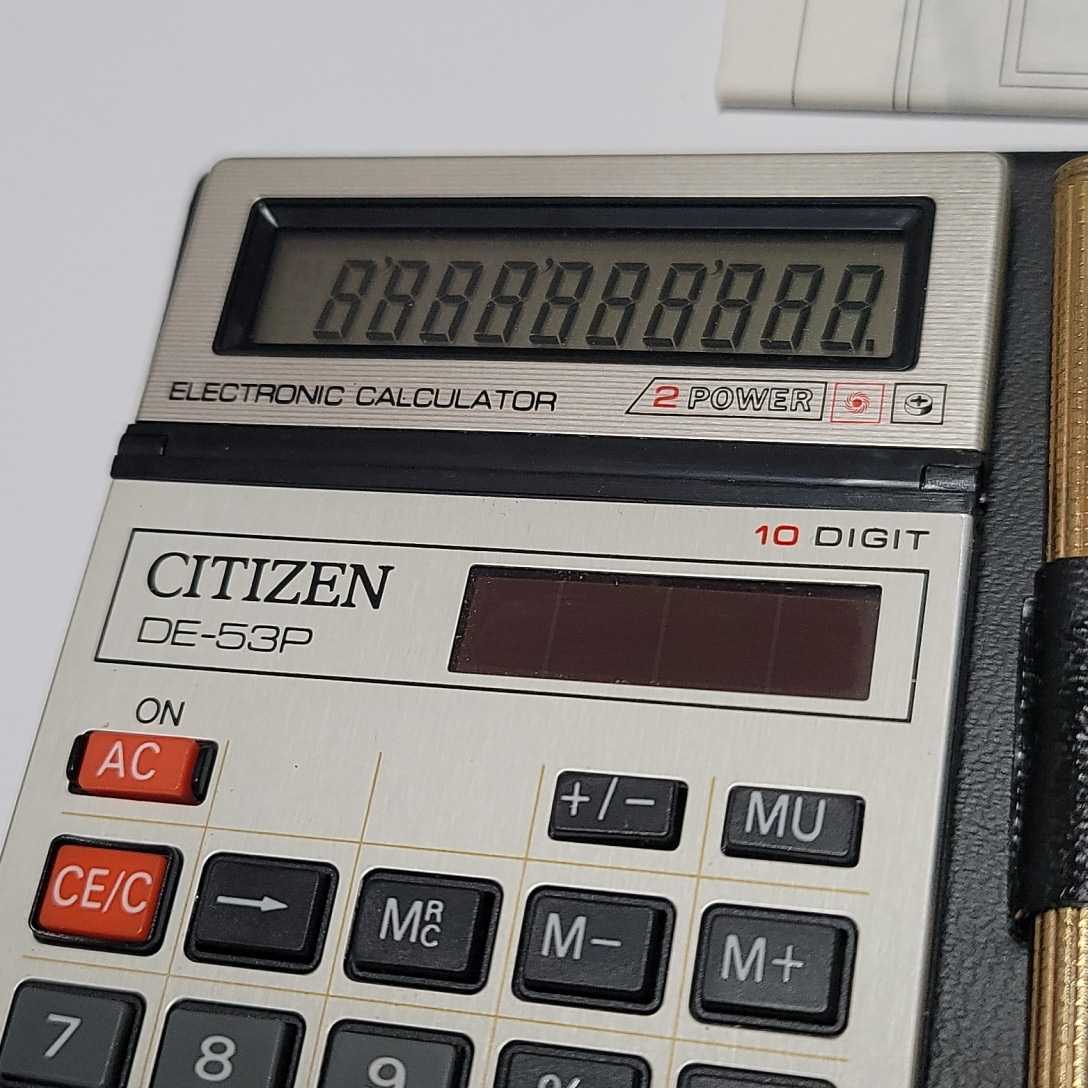 { postage included }CITIZEN Citizen calculator DE-53P ballpen attaching 