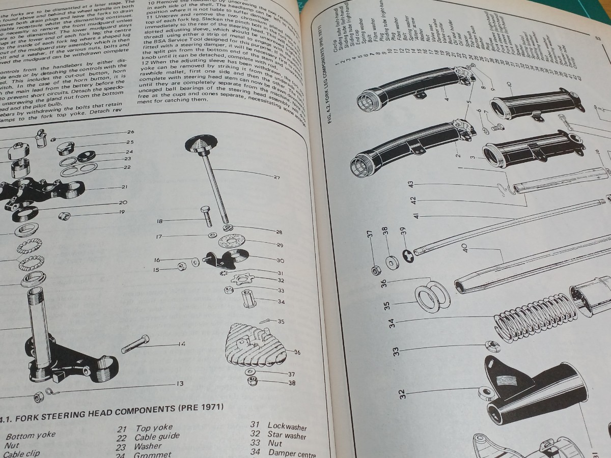 ■即決送料無料■ヘインズHaynes/BSA A50&A65 Twins2気筒 499-654CC 1962-1973オーナーズワークショップマニュアル配線図付 整備書/整備本_画像9