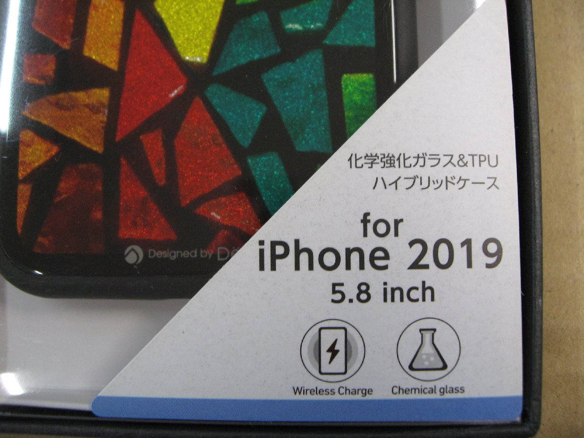 IO DATA(アイオーデータ) iPhone 11 Pro 5.8インチ用 HYBRID CASE Etanze 化学強化ガラス＆TPU複合素材ケース ステンドグラス2 BKS-IPE19SS_画像2