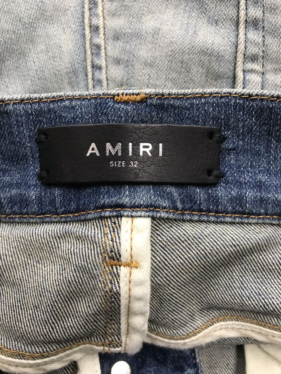 AMIRI アミリ CHAOS MX1 ショットガン レザーパッチデニム 32-