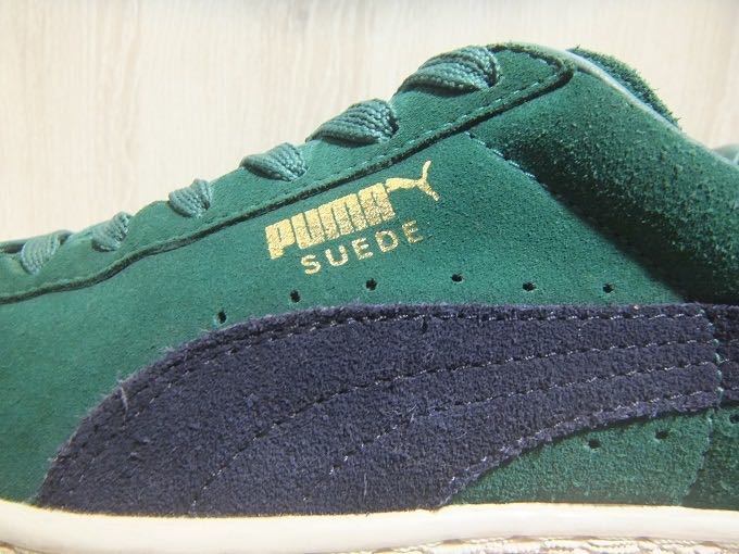 PUMA SUEDE CLASSIC グリーン/ネイビー 27.5cm☆プーマ スウェード スエード クラシック 356568-77_画像3