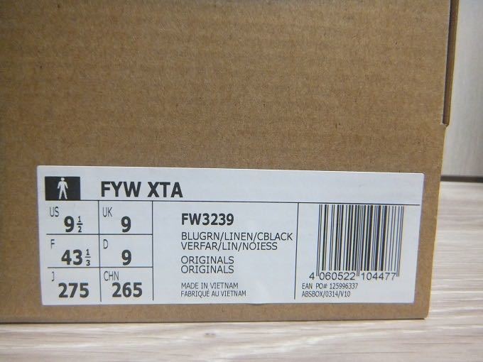新品 adidas FYW XTA BLUGRN/LINEN/CBLACK 27.5cm☆アディダス フィーツーフットウェア FW3239 _画像10
