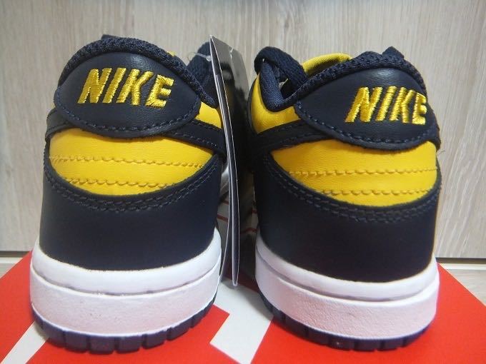 新品 NIKE DUNK LOW PS MICHIGAN 20cm☆ナイキ ダンク ミシガン VARSITY MAIZE/MIDNIGHT NAVY CW1588-700_画像4