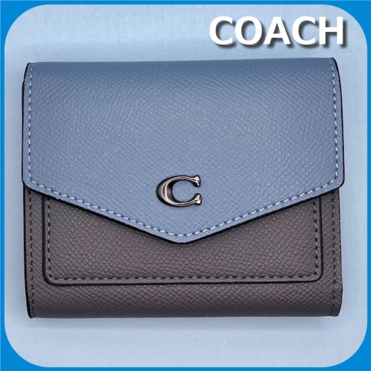 コーチ COACH ウィン スモール ウォレット カラーブロック グレー