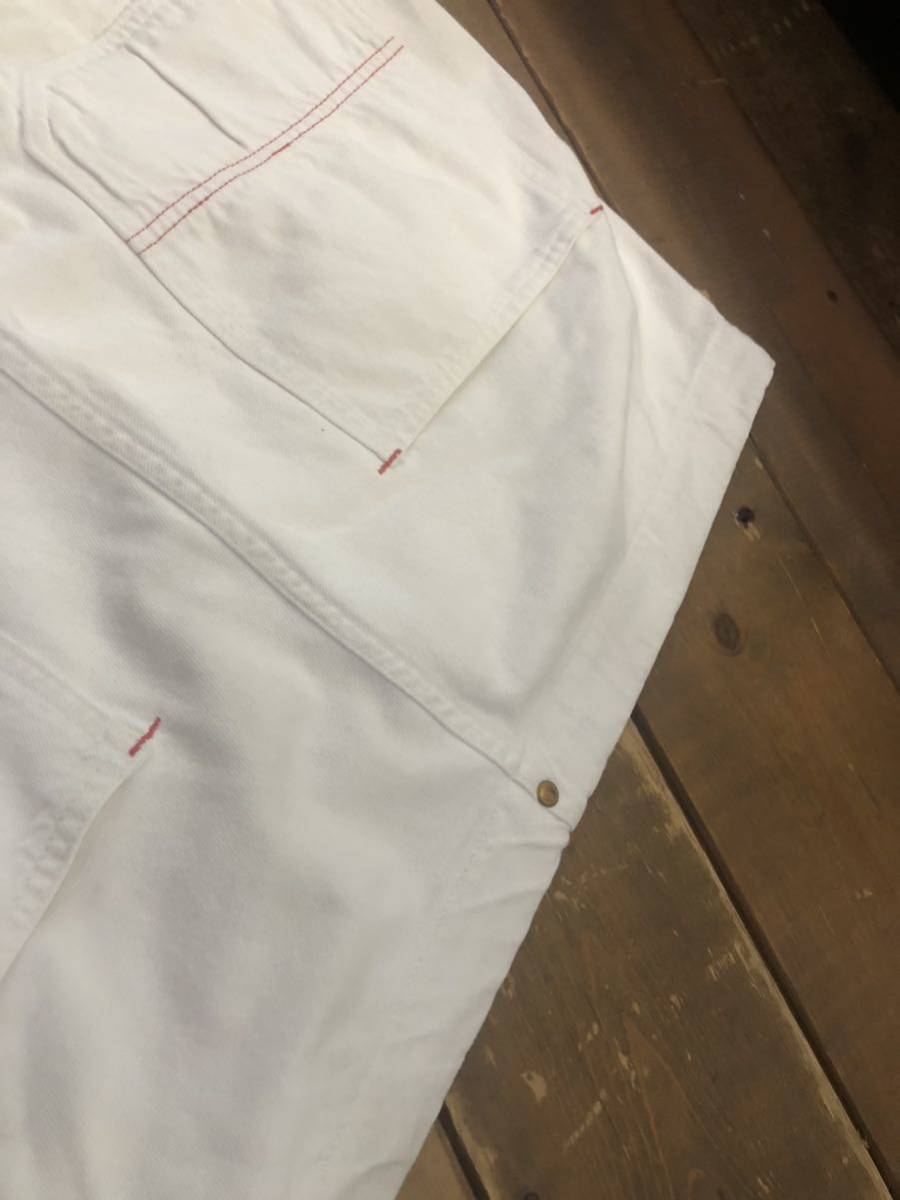 Anachronorm AN-29 unbleached cloth painter's pants double knee white cord hole Chrono -msize 02 Easy pants 