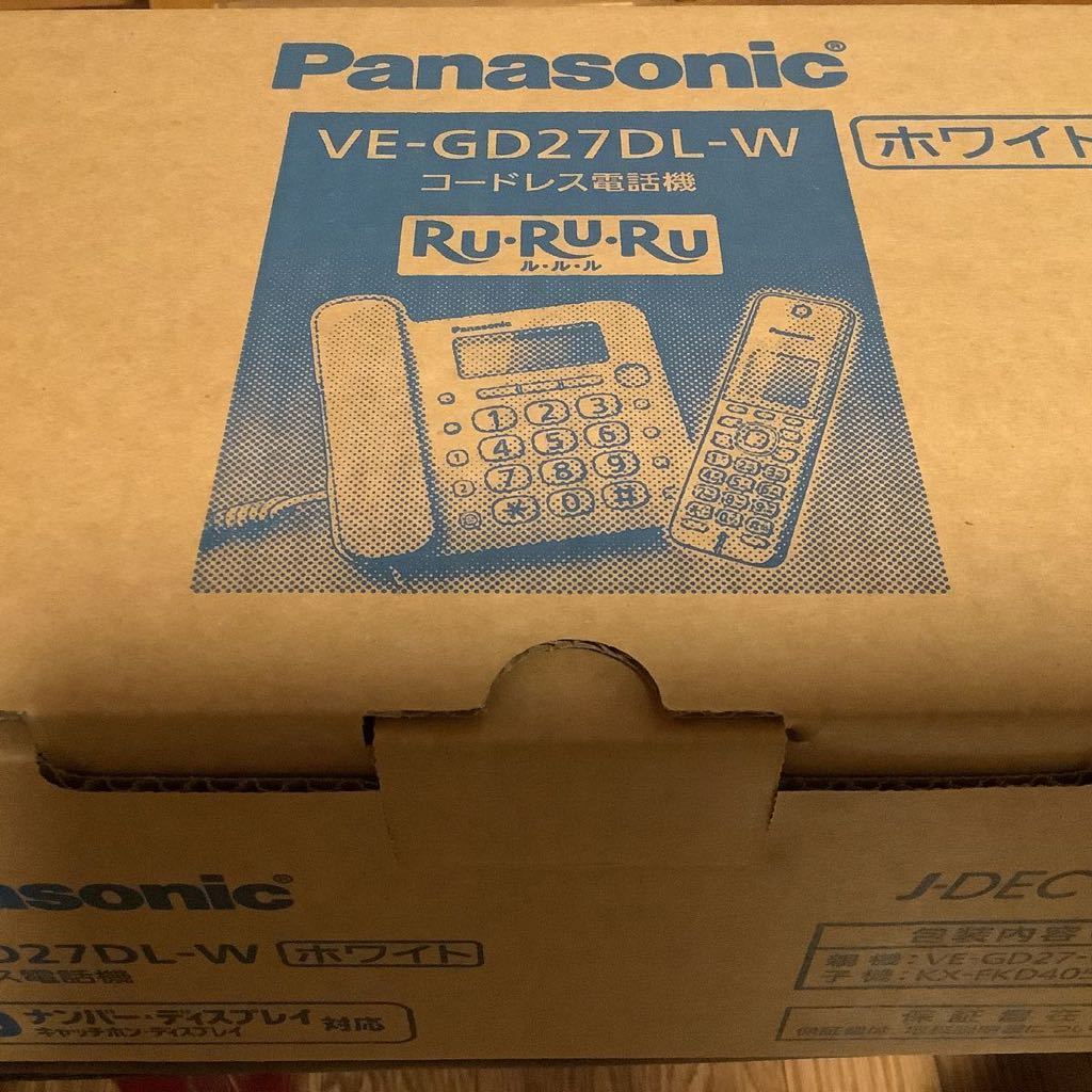 その他 その他 コードレス電話機 Panasonic 未開封 子機付 VE-GD-27DL-W
