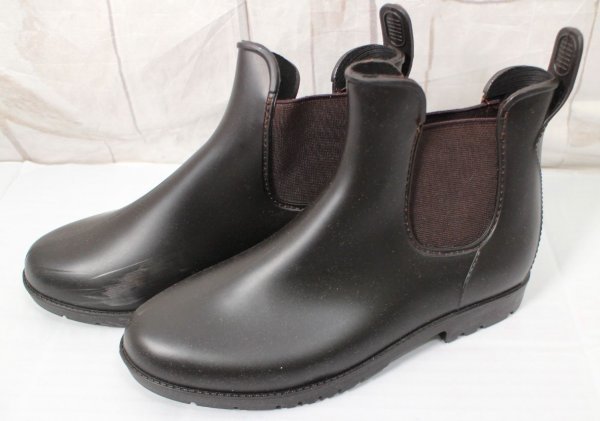 15 03242 * rain shoes short boots side-gore Brown [USED goods ]