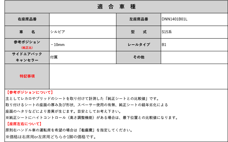 [ Sparco bottom cease type ]S15 series Silvia ( passenger's seat ) for seat rail (1 position )[N SPORT made ]