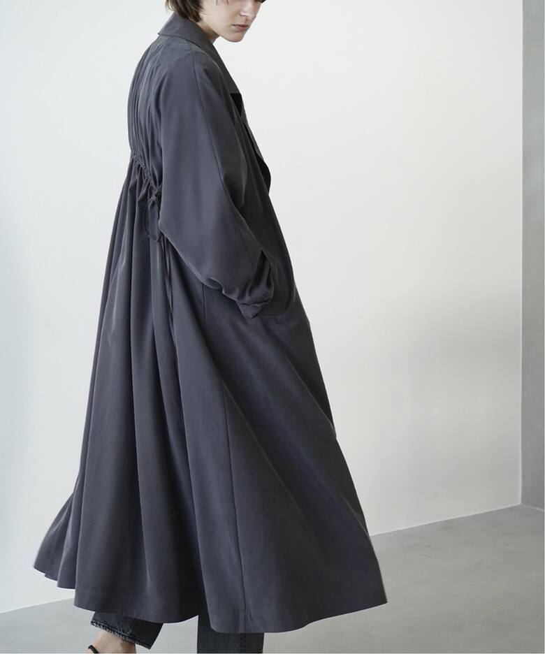 できる】 CLANE クラネ BACK GATHER DRESS TRENCH COAT せたアーチ