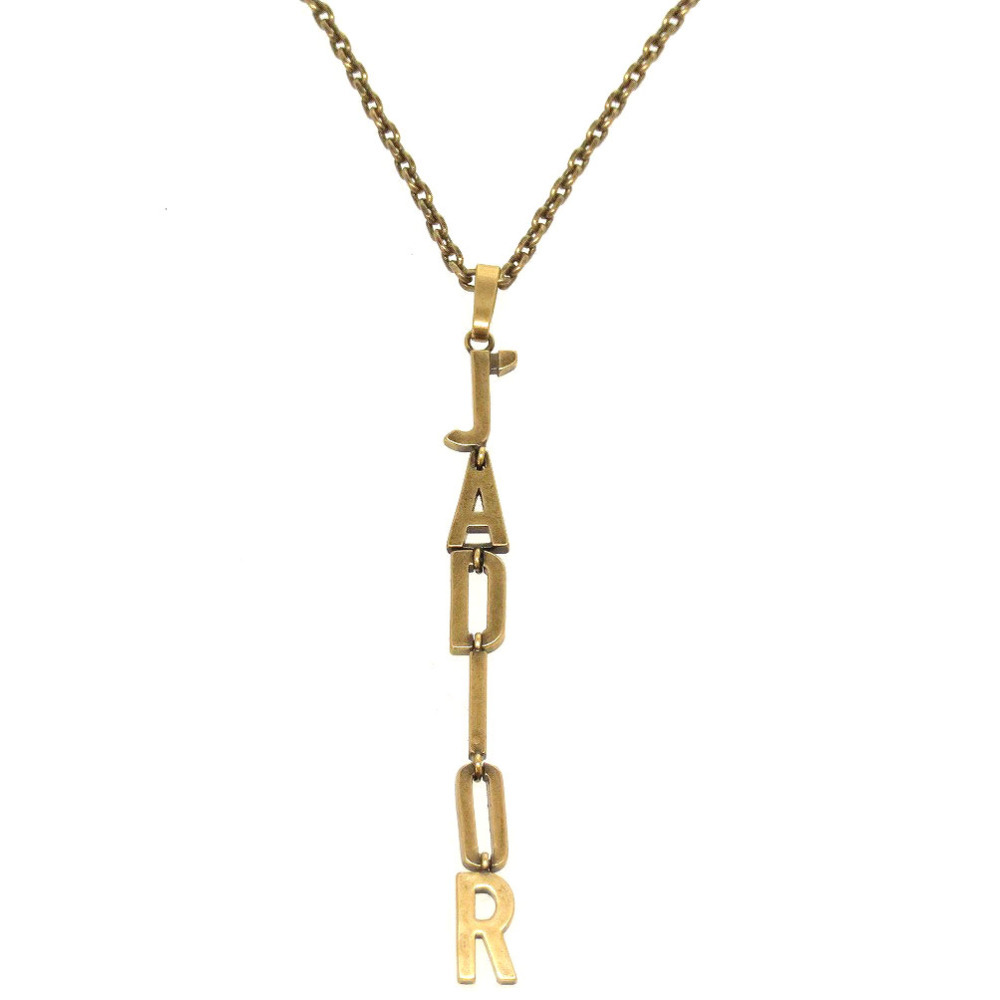 新品同様 クリスチャンディオール J’dior メタル ゴールド ネックレス 0068 Christian Dior_画像2