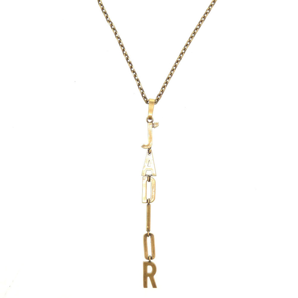 新品同様 クリスチャンディオール J’dior メタル ゴールド ネックレス 0068 Christian Dior