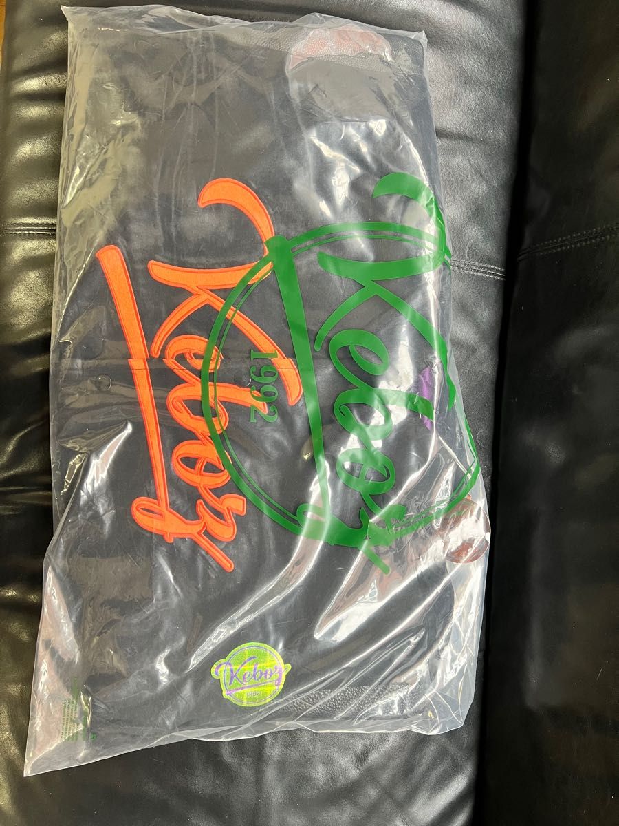 KEBOZ MELTON &LEATHERVARSITYJACKET ブラック!