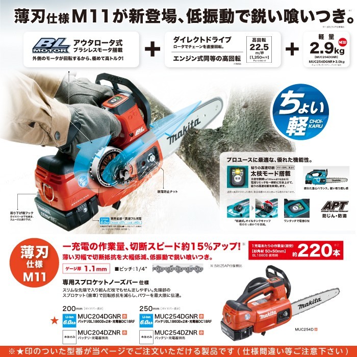 ぜひお 期間限定付き！マキタ 18V 充電式チェンソー (本体のみ