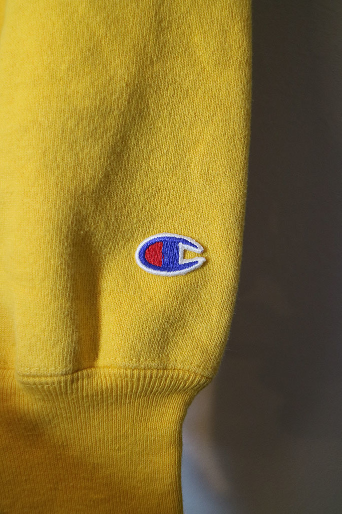 90's Champion REVERSE WEAVE チャンピオン/リバースウィーブ/スウェット/刺繍タグ/イエロー/USA製/Mの画像3