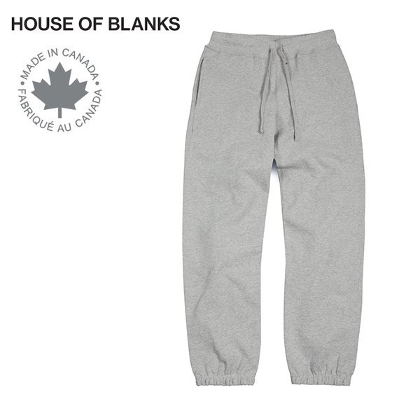 【サイズ XL】House Of Blanks ハウスオブブランクス 無地 スウェットパンツ ヘザーグレー カナダ製 Classic Sweatpant メンズ シンプル
