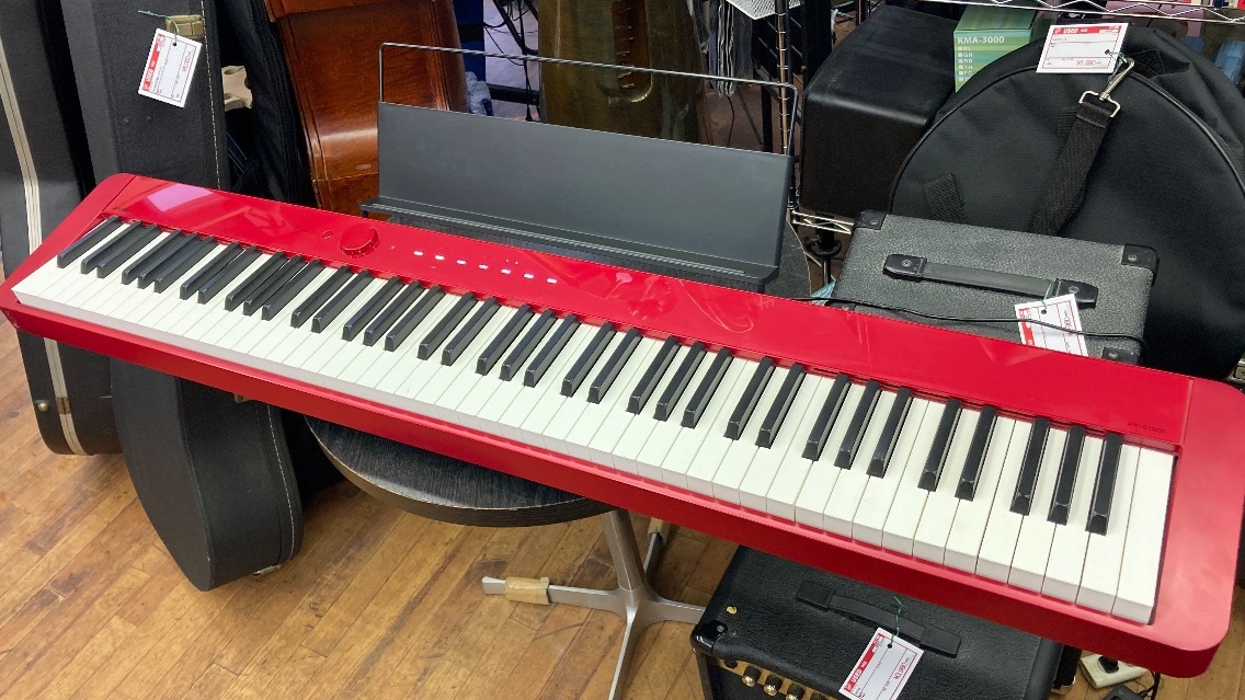 省スペース 洗える おしゃれ 美品 CASIO カシオ Privia PX-S1000 赤