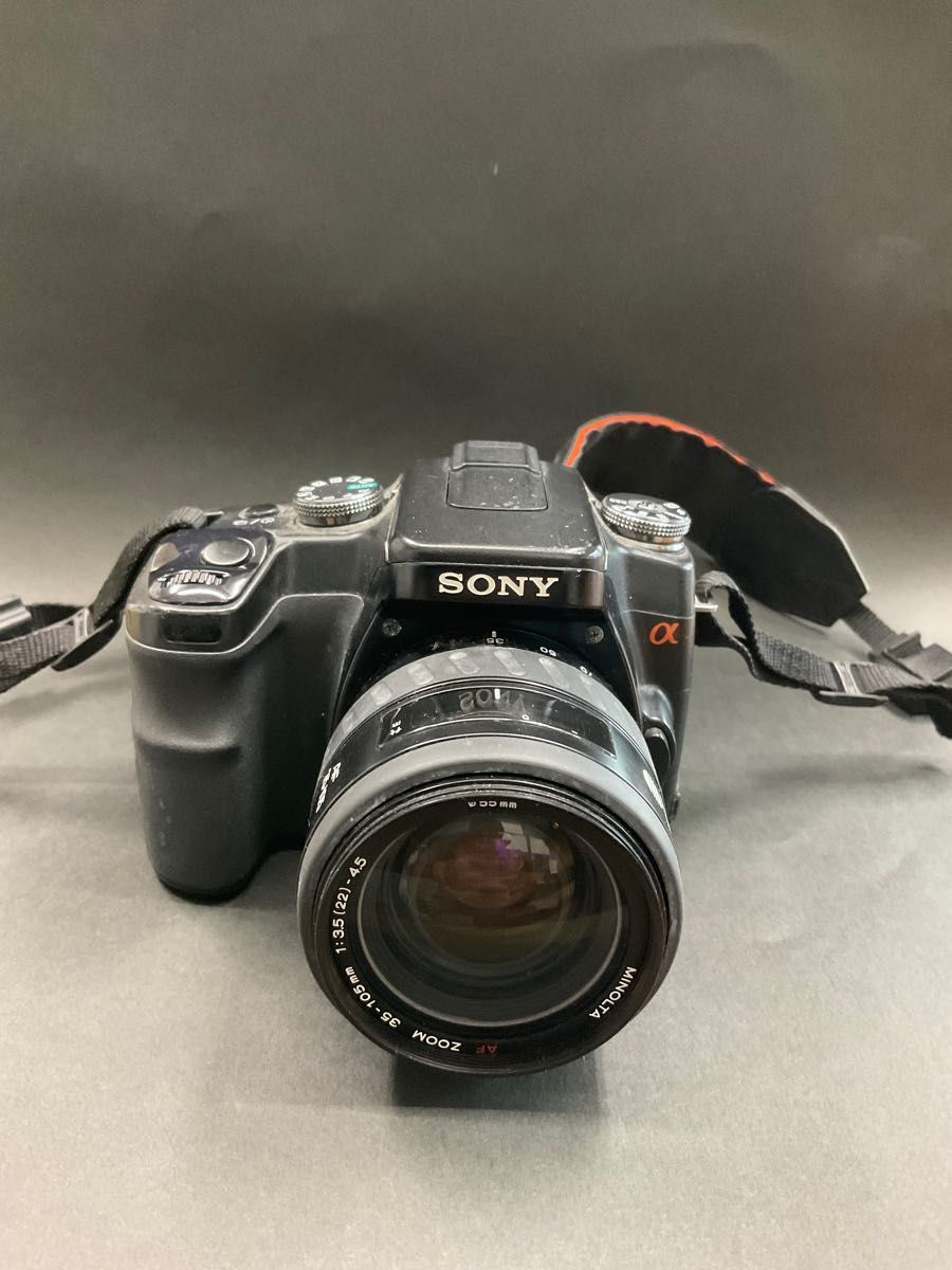 SONY α100 DSLR-A100 35-105mm レンズセット 付属品多数 充電器 バッテリー2個 CF8GB 取説あり