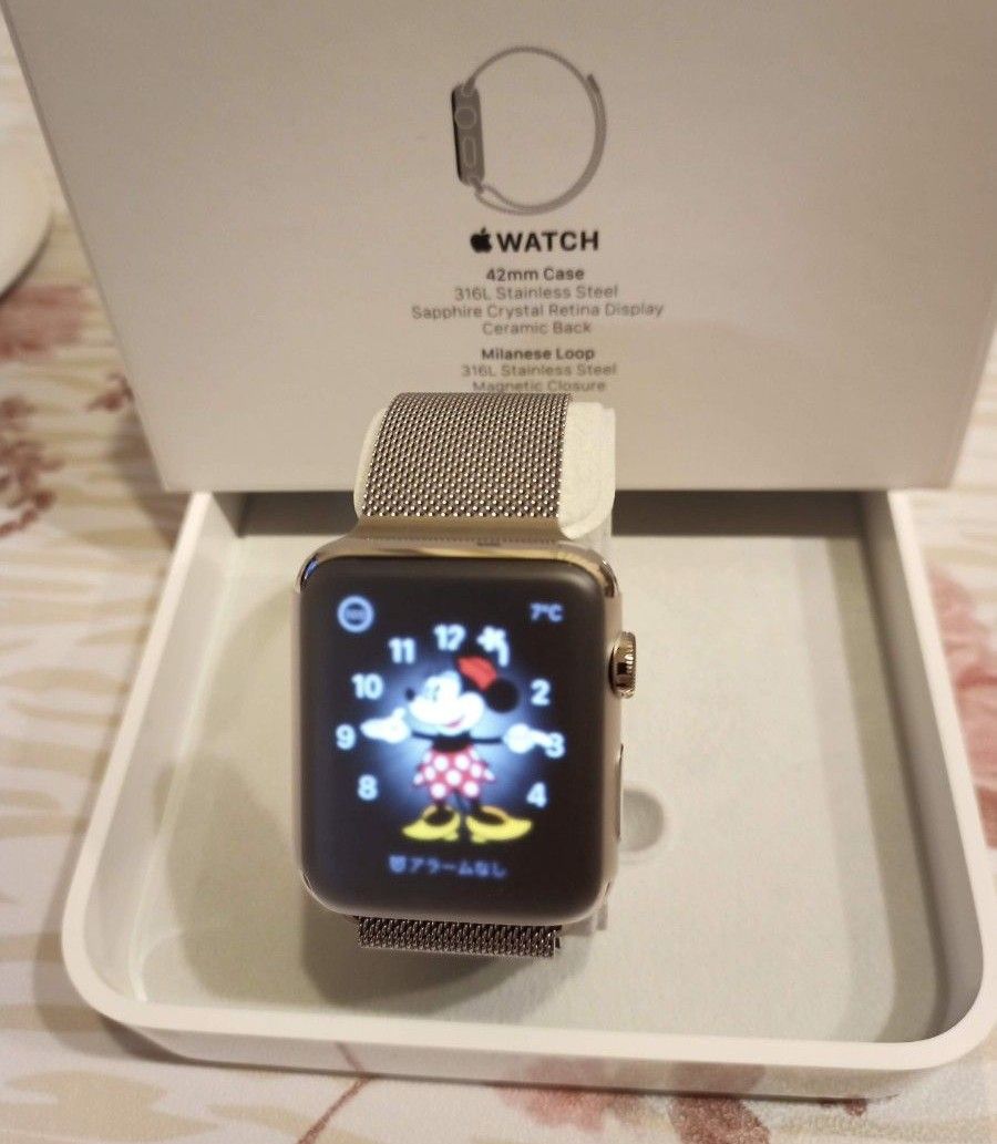 Apple Watch42mm case ステンレススチール ミラネーゼループ 《ほぼ