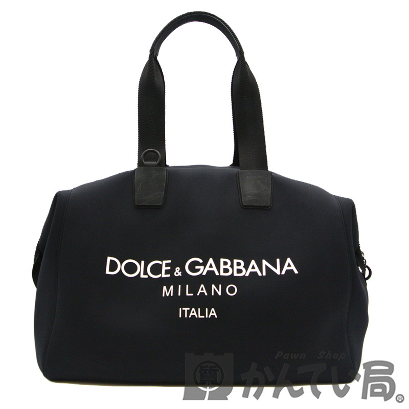 16109 DOLCE&GABBANA[ Dolce & Gabbana ]parerumo technni ko Boston bag Neo pre n× Raver black black Dolce&Gabbana bag [ used ]