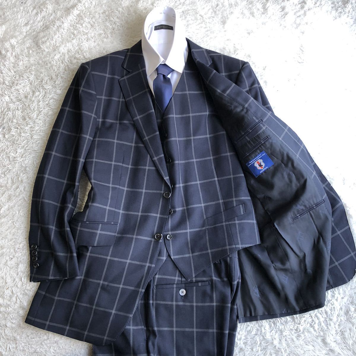 希少】 DUNHILL ダンヒル 日本代表 モデル 3ピース スーツ イタリア製