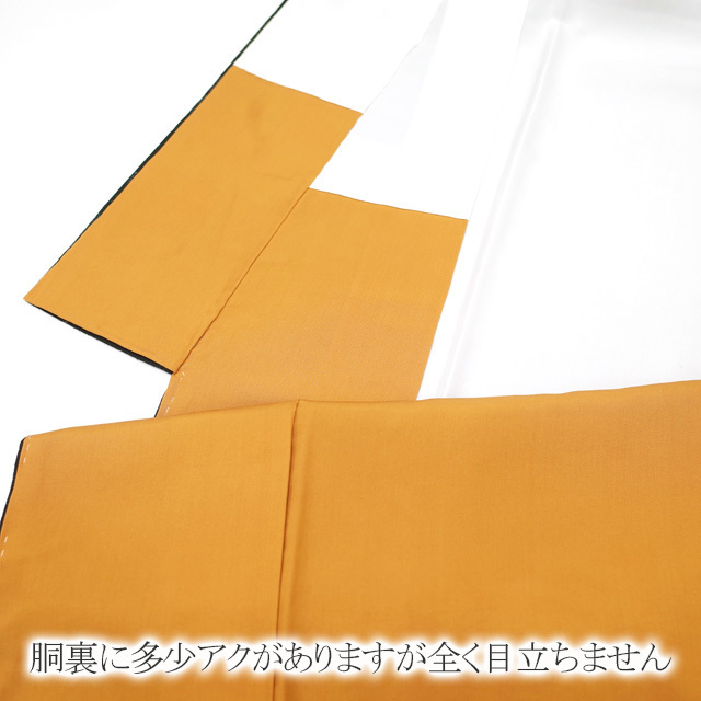 すごい値!重要無形文化財 本場結城紬 袷 着物 地機 100亀甲 深緑 菊