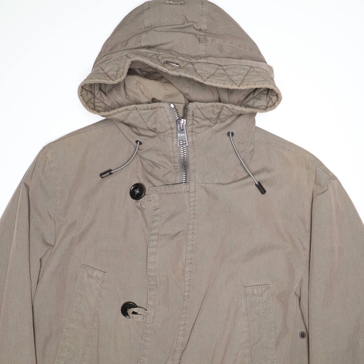 HERNO 国内正規品 製品洗い加工 モッズコート 44 中綿 玉虫 フーデット
