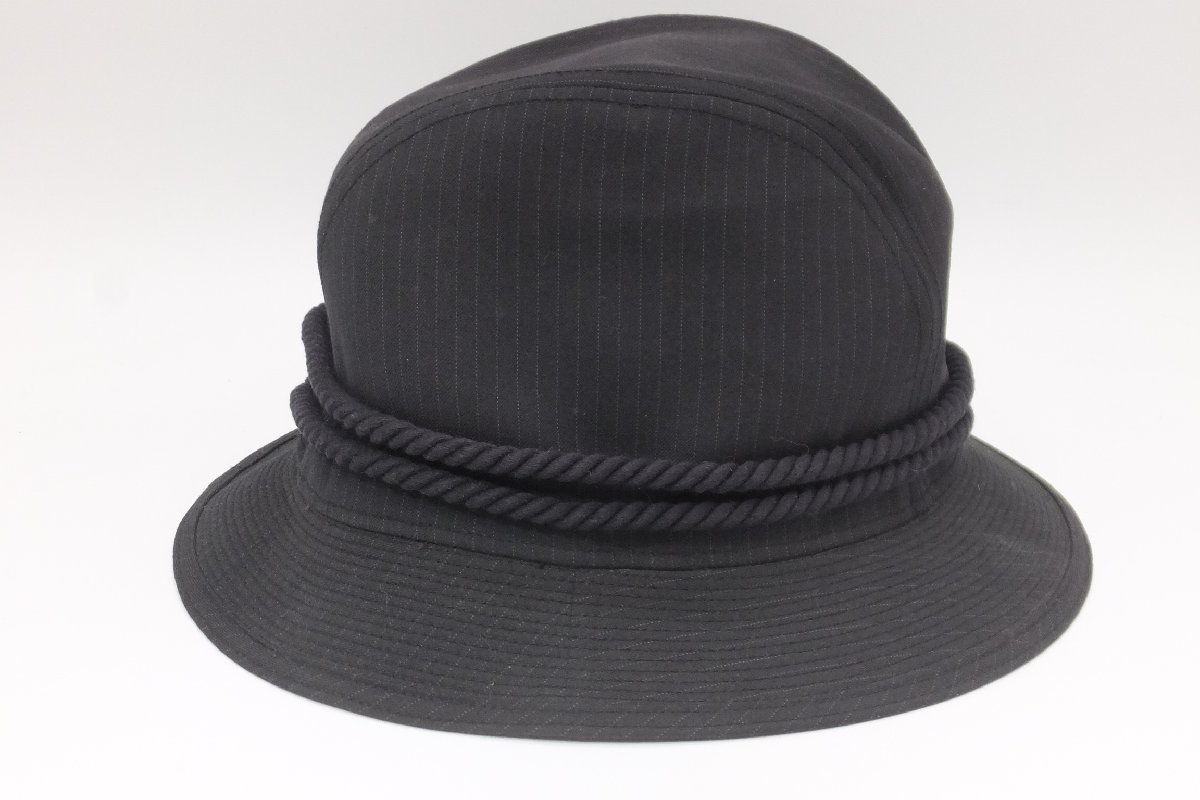 ■【YS-1】 ボルサリーノ Borsalino ハット 帽子 ■ 良好 ■ サイズ・57.7cm 黒茶色系 【同梱可能商品】■A_画像2