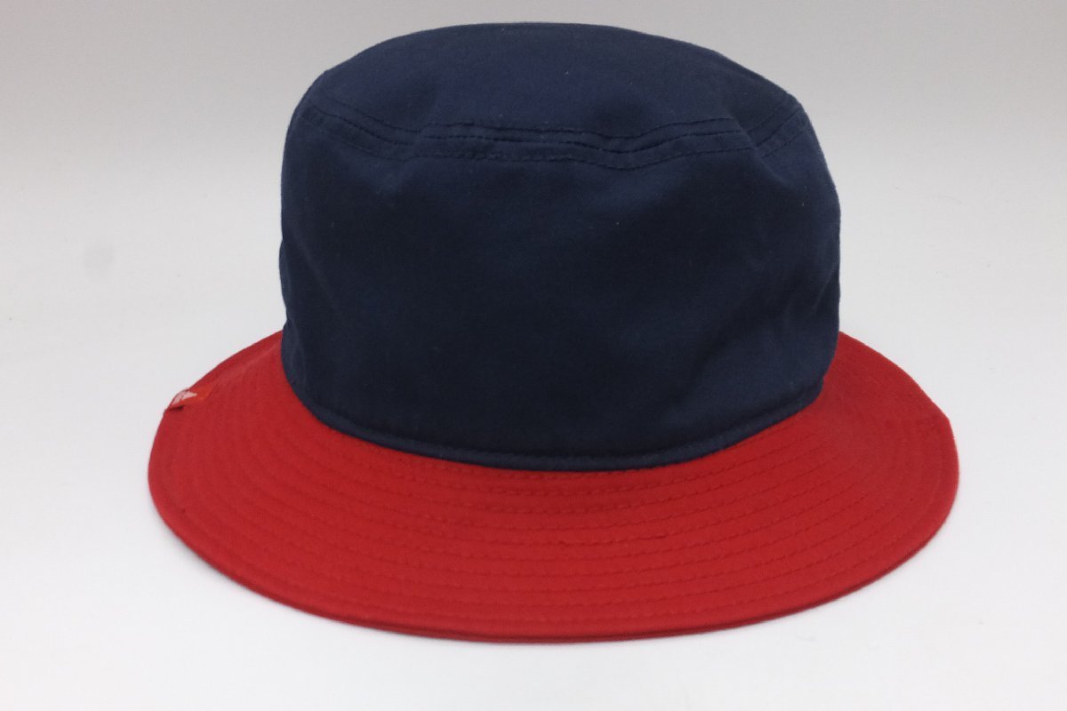 ■【YS-1】 アディダス Adidas ハット 帽子 ■ 状態良好 ■ サイズ・58cm ■ ネイビー 紺系 × レッド 赤系 綿100% ■【同梱可能商品】■Aの画像3