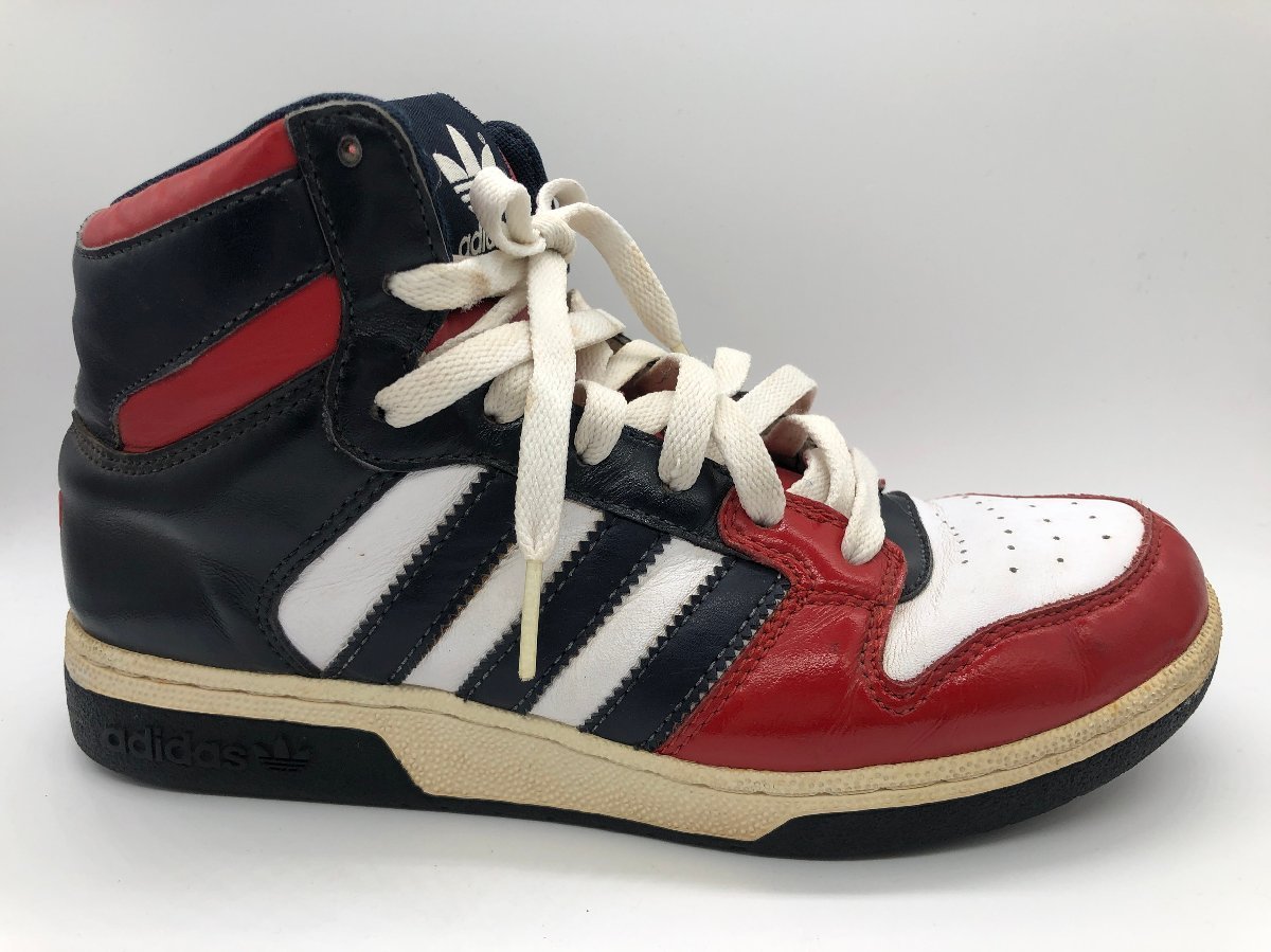 ■【YS-1】 アディダス adidas スニーカー ■ 赤 × 白 × 紺系 23,5cm ハイカット 【同梱可能商品】K■_画像4