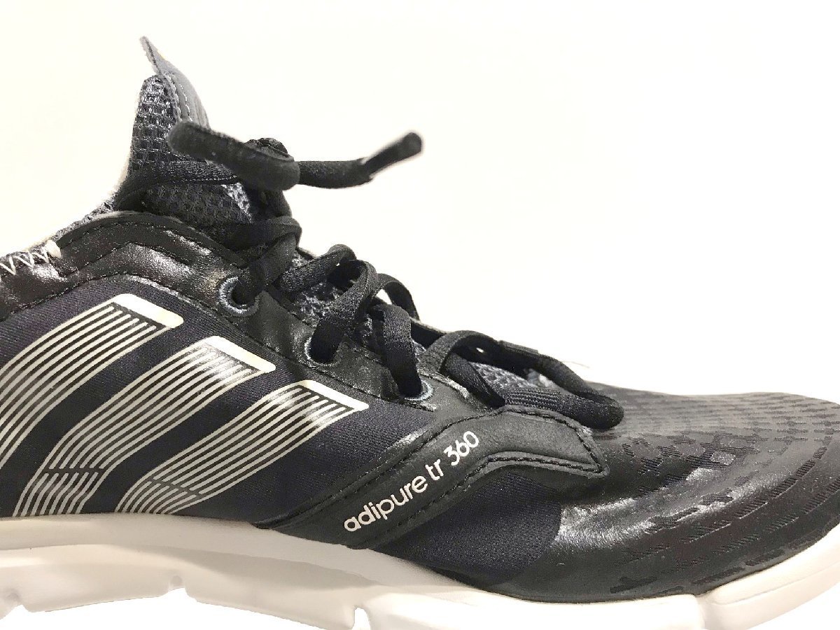 ■【YS-1】 状態良好 ■ アディダス adidas ■ adipure 360 スニーカー ランニング シューズ ■ ブラック系 25cm 【同梱可能商品】■_画像6