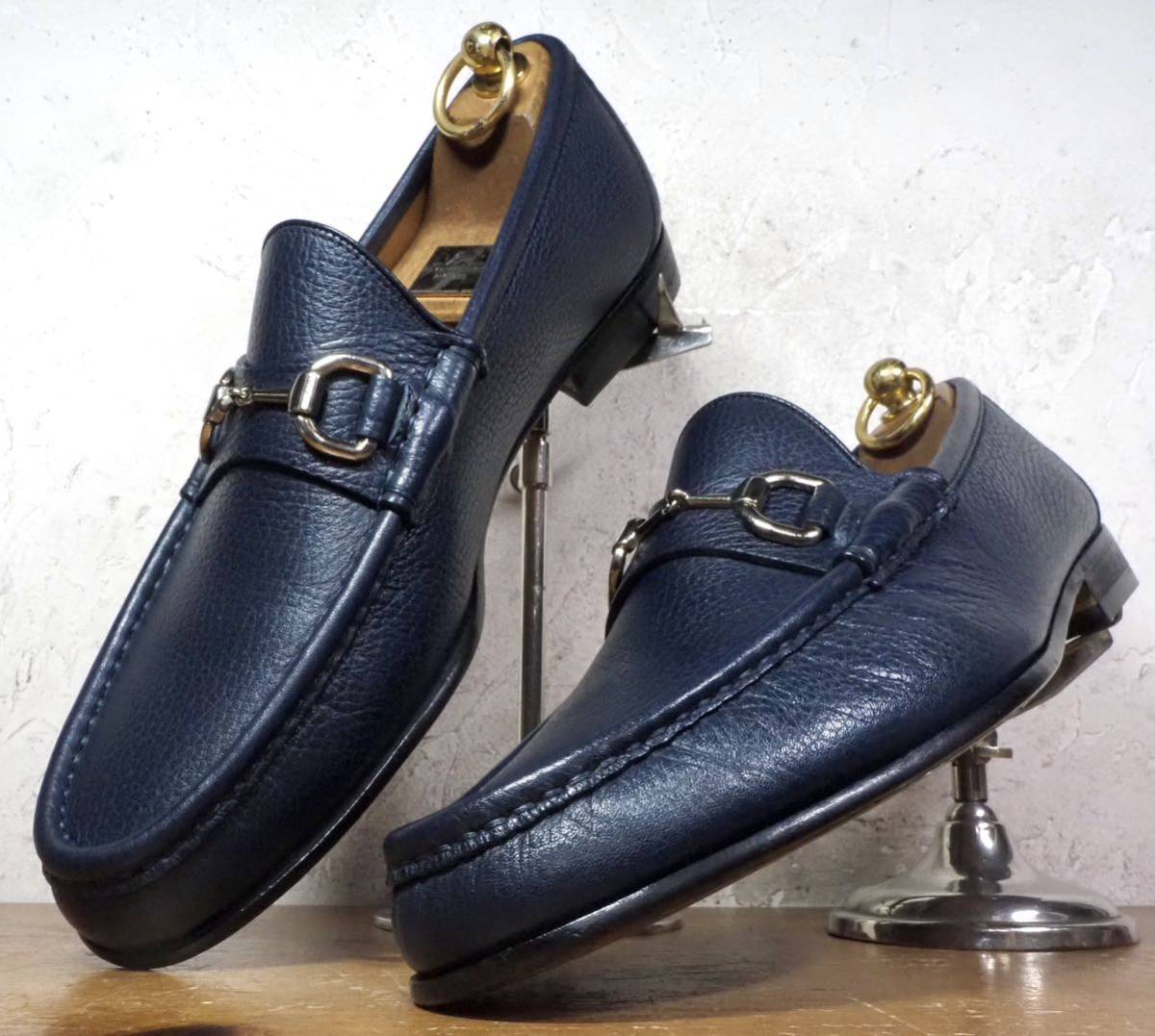 極美品】ITALY製 GUCCI/グッチ ホースビットローファー Men's UK6 25cm