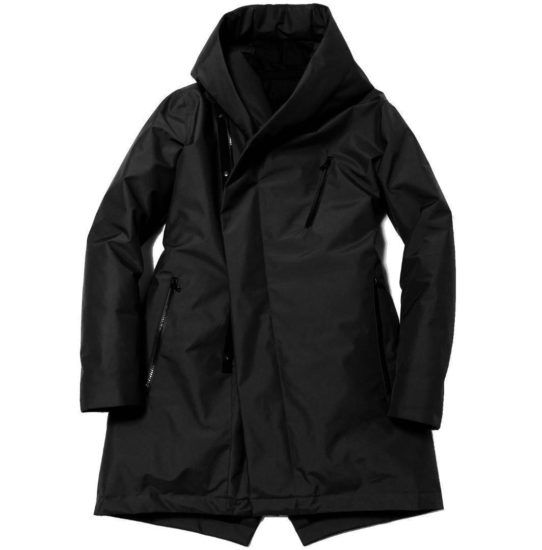 LEON掲載 定価10万円 junhashimoto HOOD WRAP DOWN COAT 4 黒　ジュンハシモト　ラップダウンコート　akm　wjk_画像1