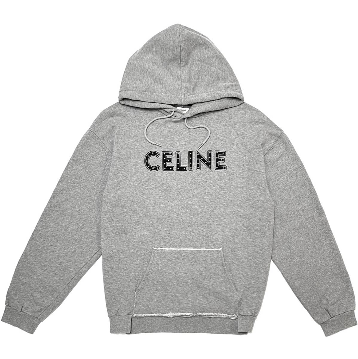 国内正規品 22SS CELINE スタッズロゴコットンルーズフーディー XXL