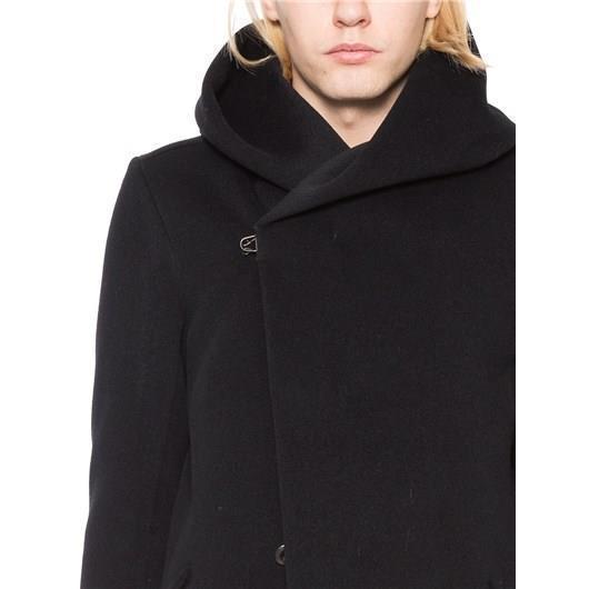 21AW 定価9.4万 ATTACHMENT Cashmere mixed double face beaver hooded coat 1 未使用タグ付 アタッチメント カシミアビーバーフードコート_画像3