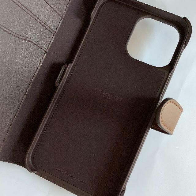◆コーチ/2wayで便利!手帳と単体!シグネチャーiPhone 12mini手帳型ケース 男女可 カード入れ付 プレゼントに!C5089 カーキ 茶系