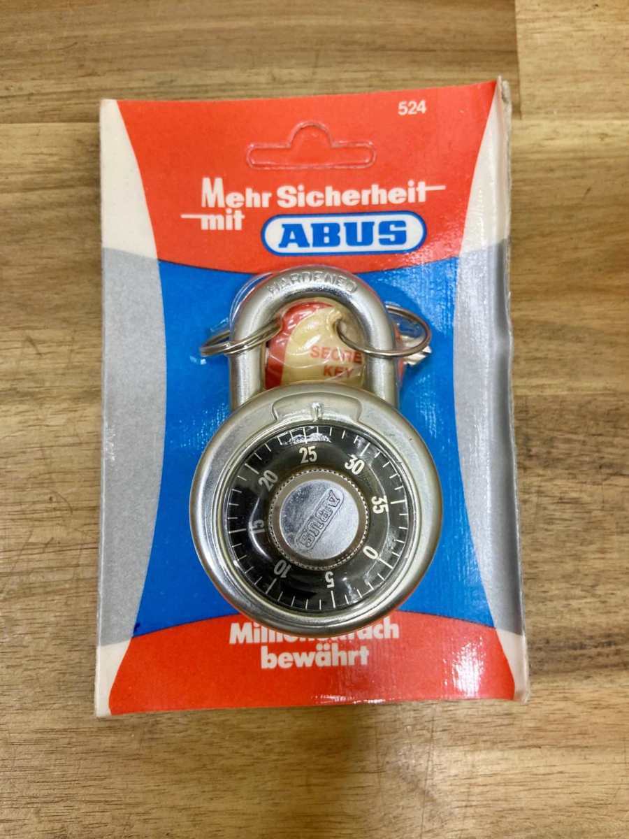 ABUS 鍵 南京錠 ヴィンテージ デッドストック ドイツ製 Germeny 店舗備品 自転車 コレクション レトロ 昭和【6438】_画像7