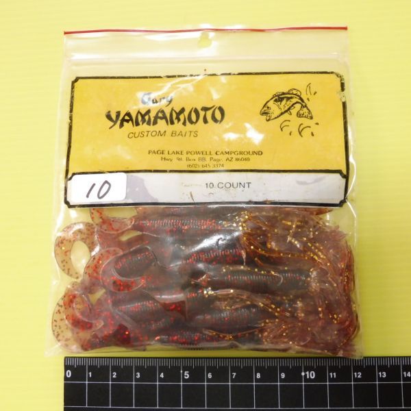 610401 ゲーリーヤマモト ４インチ シングルテール フラグラブ 全１０本 GARY YAMAMOTO 4 SINGLETAIL HURA GRUB_画像4