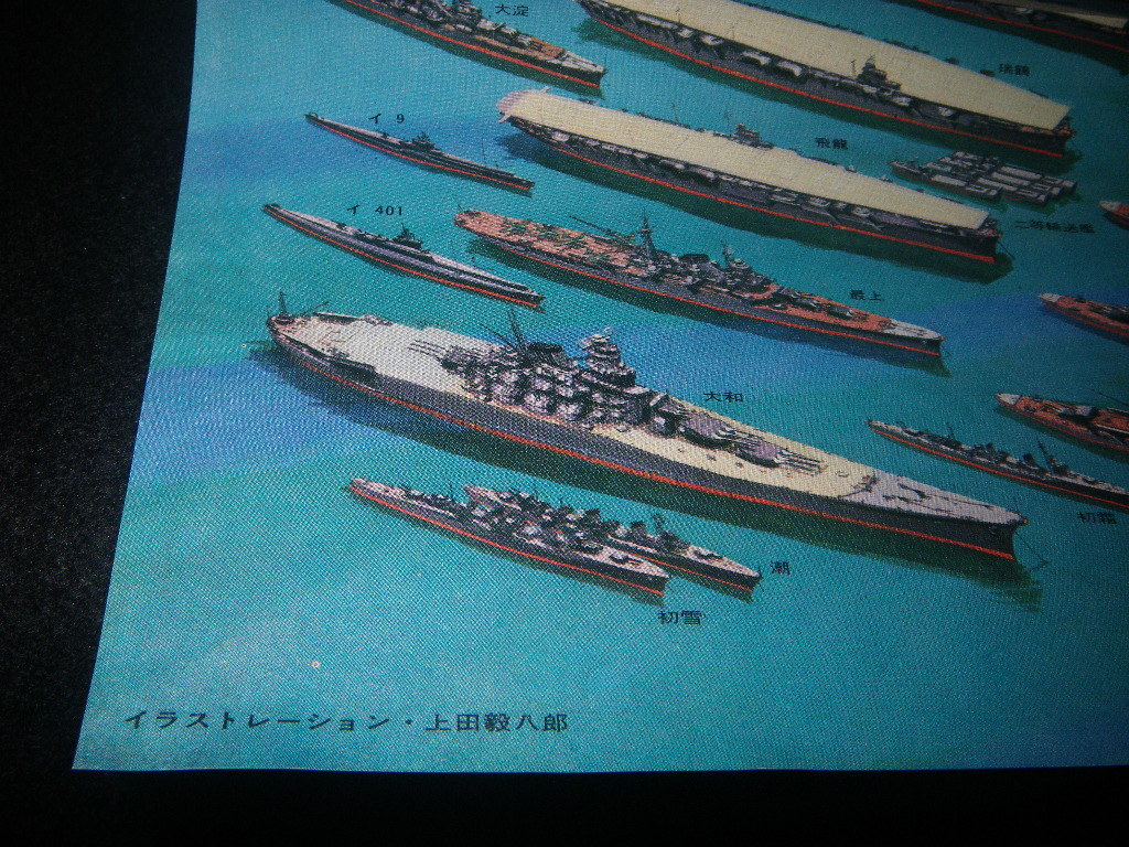 戦艦　空母　大和　など　ウォーターラインシリーズ　日本海軍　連合艦隊　艦船イラスト　上田毅八郎　ボックスアート カタログ　パンフ_画像3