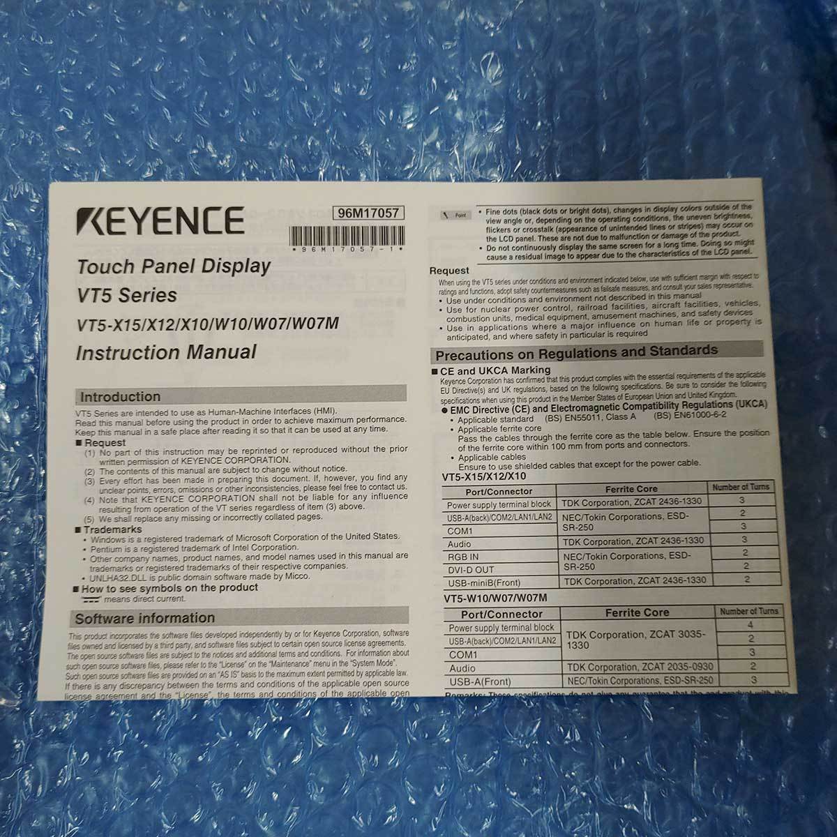 中古・未使用品】KEYENCE VT5-X10 10型TFTカラー タッチパネル