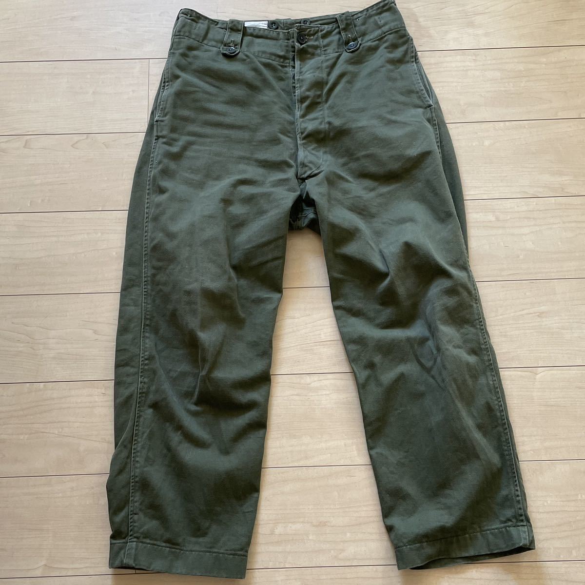 60sビンテージ オリジナル　イギリス軍　激レア　軍モノ　パンツ　trousers over green サイズ5 コンバットトラウザー　1960P レア_画像3