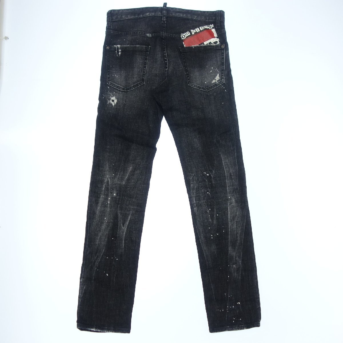 美品◆ディースクエアード デニムパンツ クラッシュ加工 Cool Guy Jean メンズ ブラック 44 Dsquared2【AFB36】_画像3