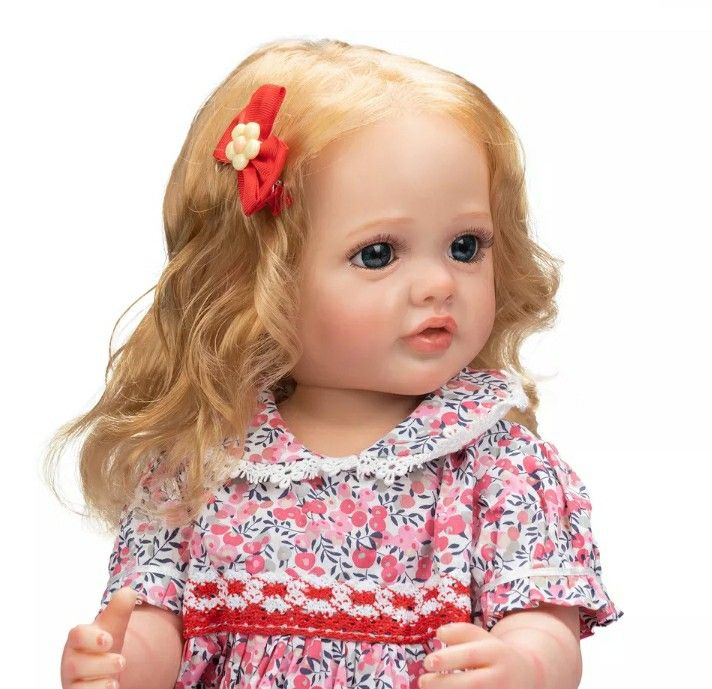 赤ちゃん人形 リボーンドール フルシリコン 55センチ 目の色ブルー お人形 抱き人形
