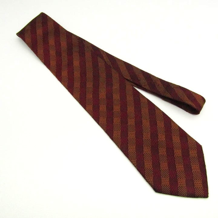  Junko Shimada stripe pattern check pattern silk brand necktie men's red JUNKO SHIMADA