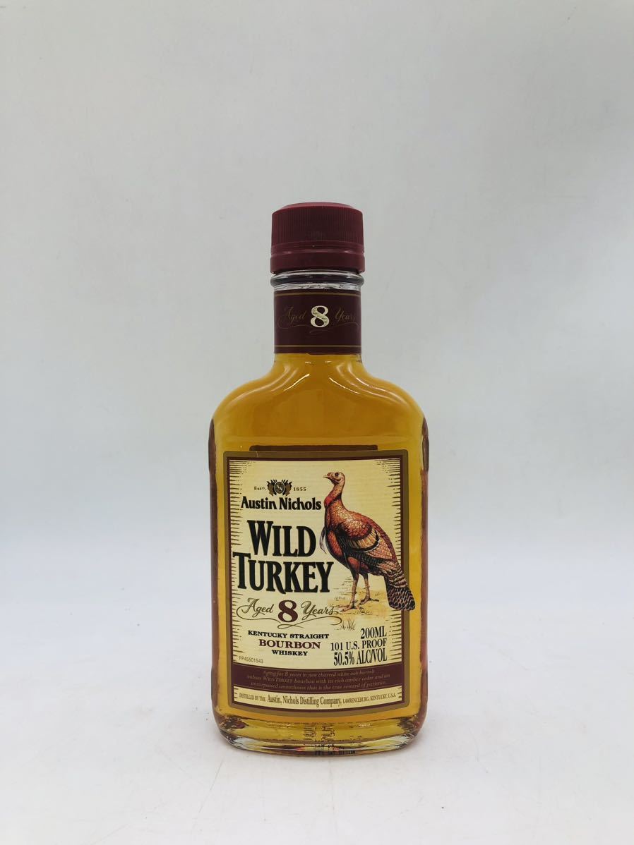1円〜WILD TURKEY ワイルドターキー スクエアミニボトル 8年 WH3548 50